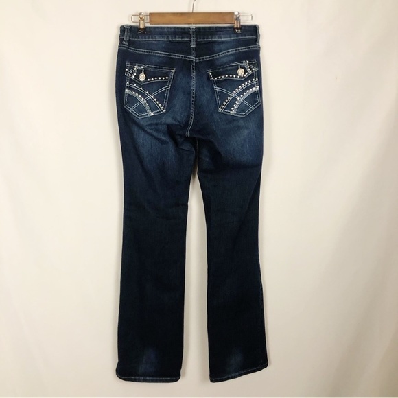 NY&C Lower Waist Curvy Bootcut Blue Jeans Women’s Size 8 New York And Company - Picture 2 of 14